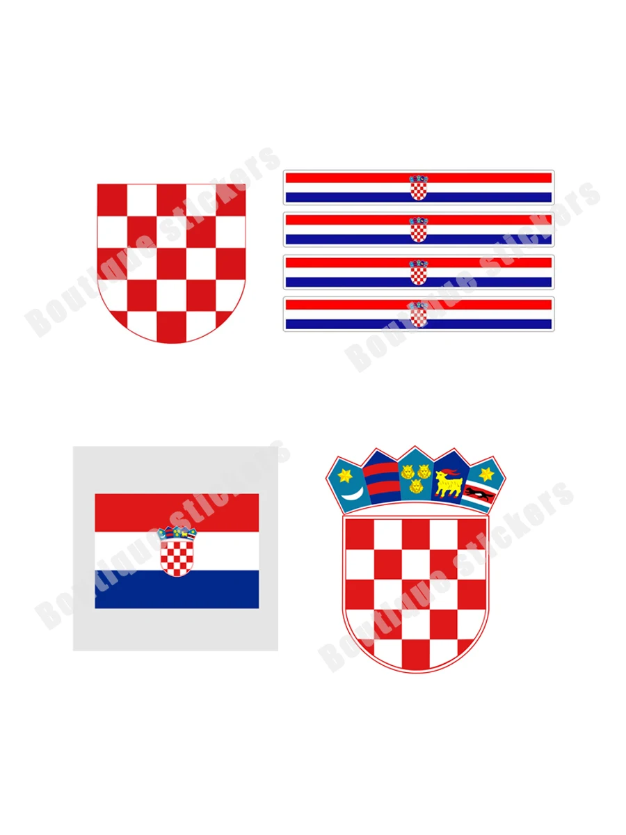 Croatian Flag National Emblem Croatia Map Sticker Waterproof Sunscreen Decal Personality Funny Car Sticker Car Sticker