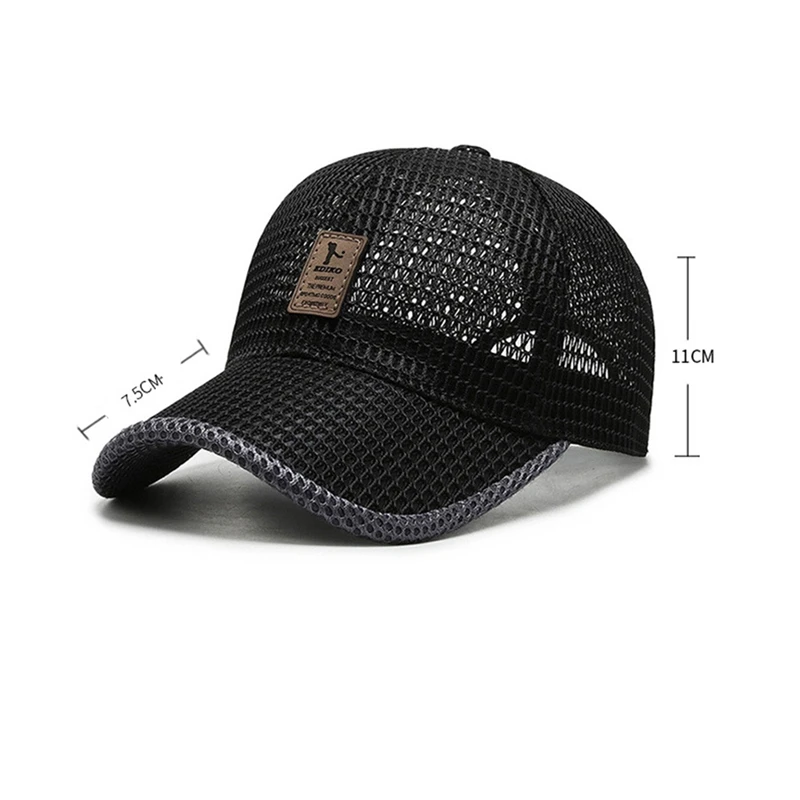 Gorra con visera de pesca para hombre y mujer, gorro deportivo de malla transpirable, al aire libre para tenis, ropa de calle con protección UV,