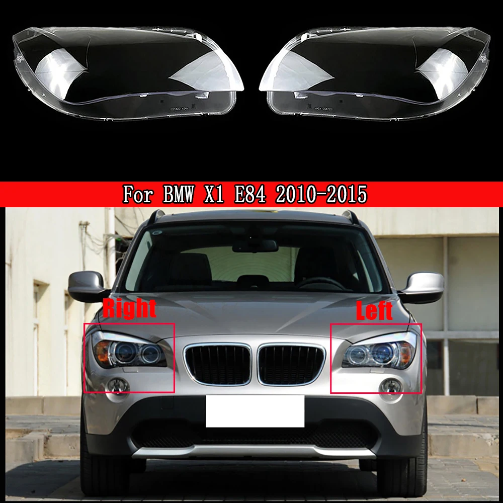 

Car Front Headlight Lens For BMW X1 E84 2010 2011 2012 2013 2014 2015 Headlamp Cover Lampshade Glass Lampcover Caps Shell Case