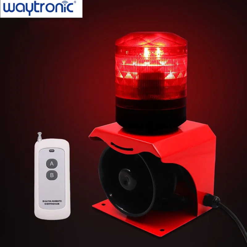 Imagem -05 - Alarme Sonoro com Som e Luz Alarme Industrial à Prova Dágua 110db com Controle Remoto sem Fio