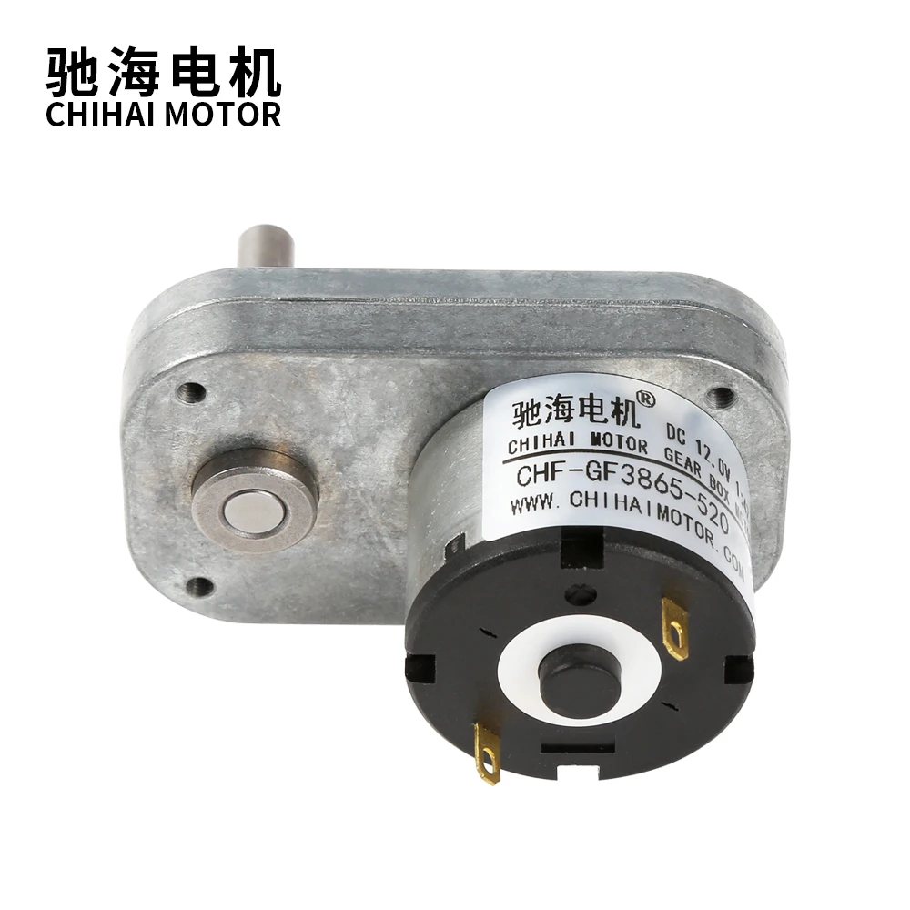 CHF-GF3865-520 Small Wheelbase Robot L type Motor 38mm 12v 150rpm High Torque Carbon Brush Dc Geared Motor For BBQ