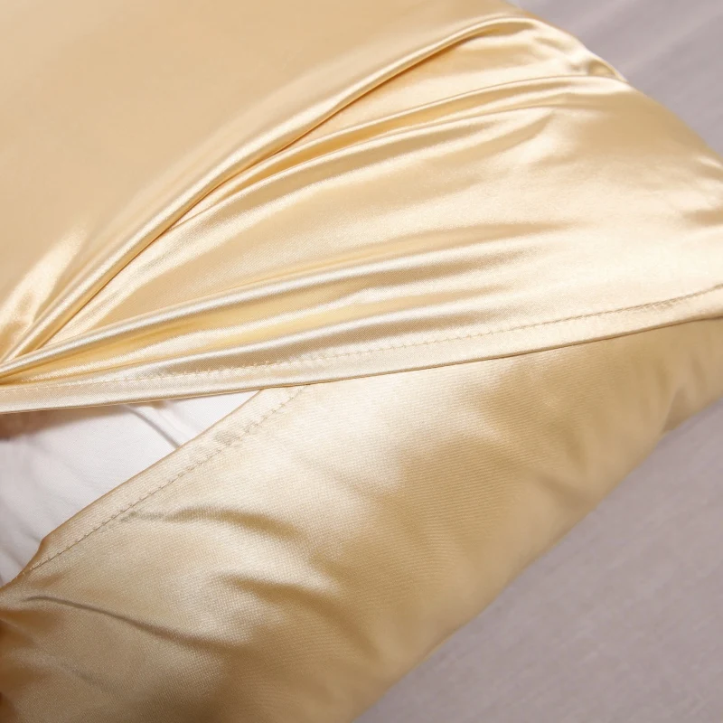 High Quality Satin Pillowcase  40x60 50x75 Pillow Cover Solid Color Cover Pillow Bedding Rayon Pillow Case