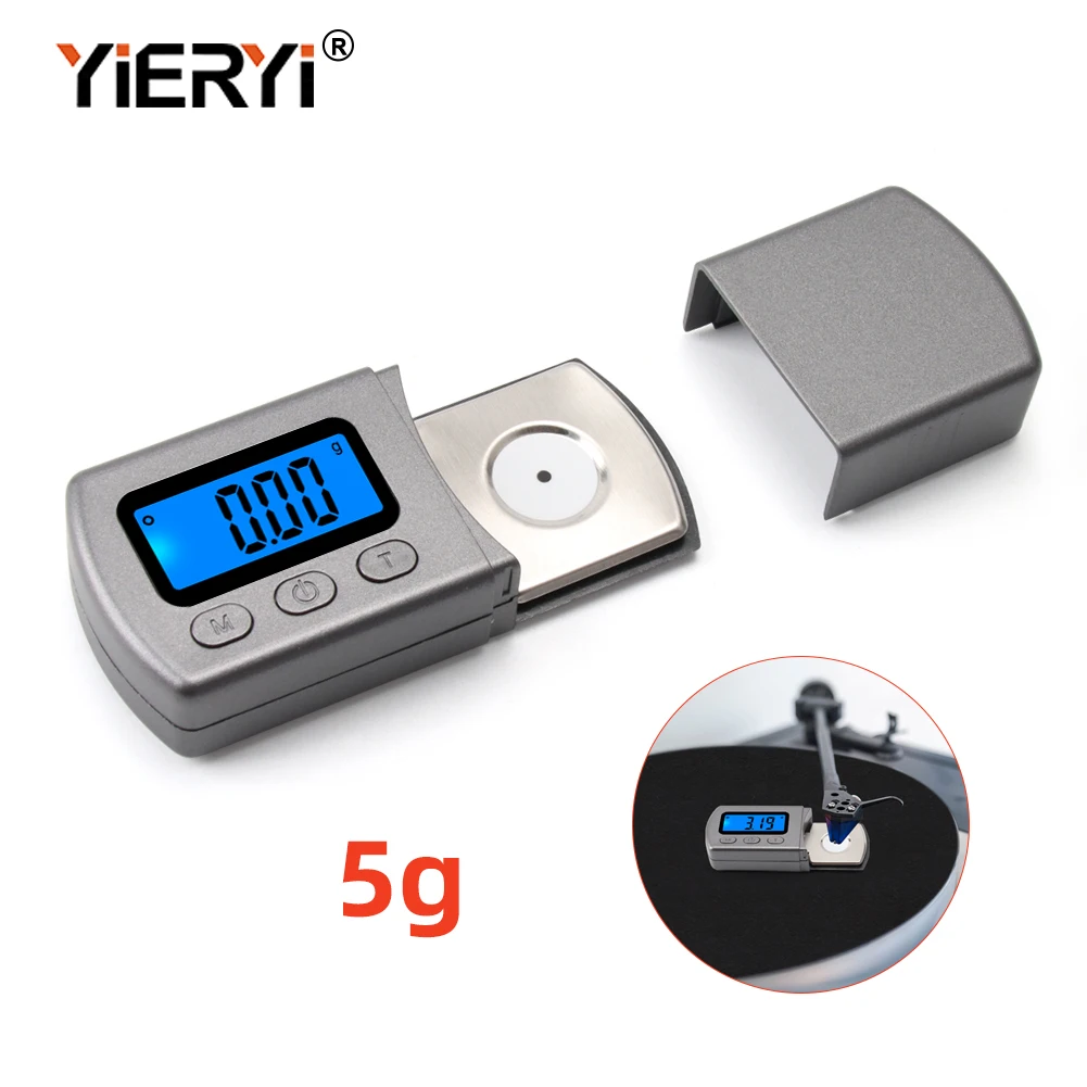 Yieryi LCD Digital Needle Manometer 0.005g Precision Medicine Jewelry Karat Scale 5g Pocket Scale Dynamometer with Backlight