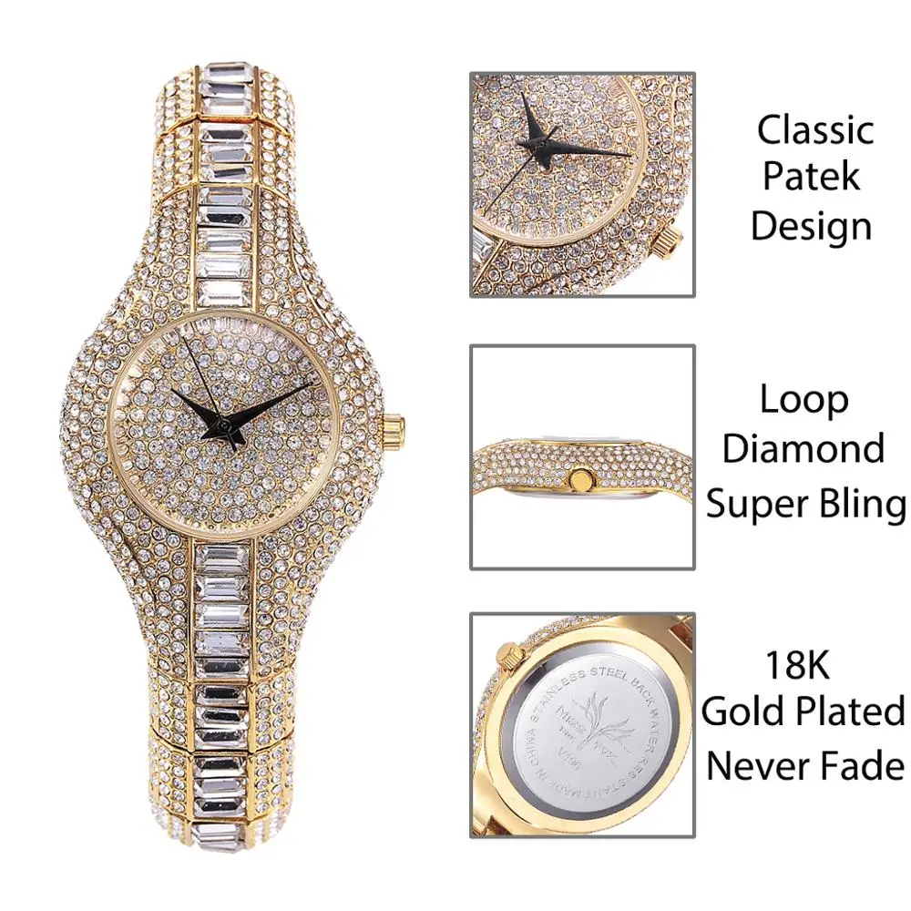 Missfox 30mm pequenas mulheres relógio à prova de choque à prova dshockproof água de luxo senhoras ar metal pulseiras strass bu barato chinês