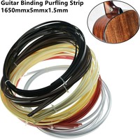 1/5x Guitar Body Binding Purfling Strip Parts For Luthiers 1650mmx5mmx1.5mm ABS For Acoustic Classical Guitars Luthiers 6 Colors