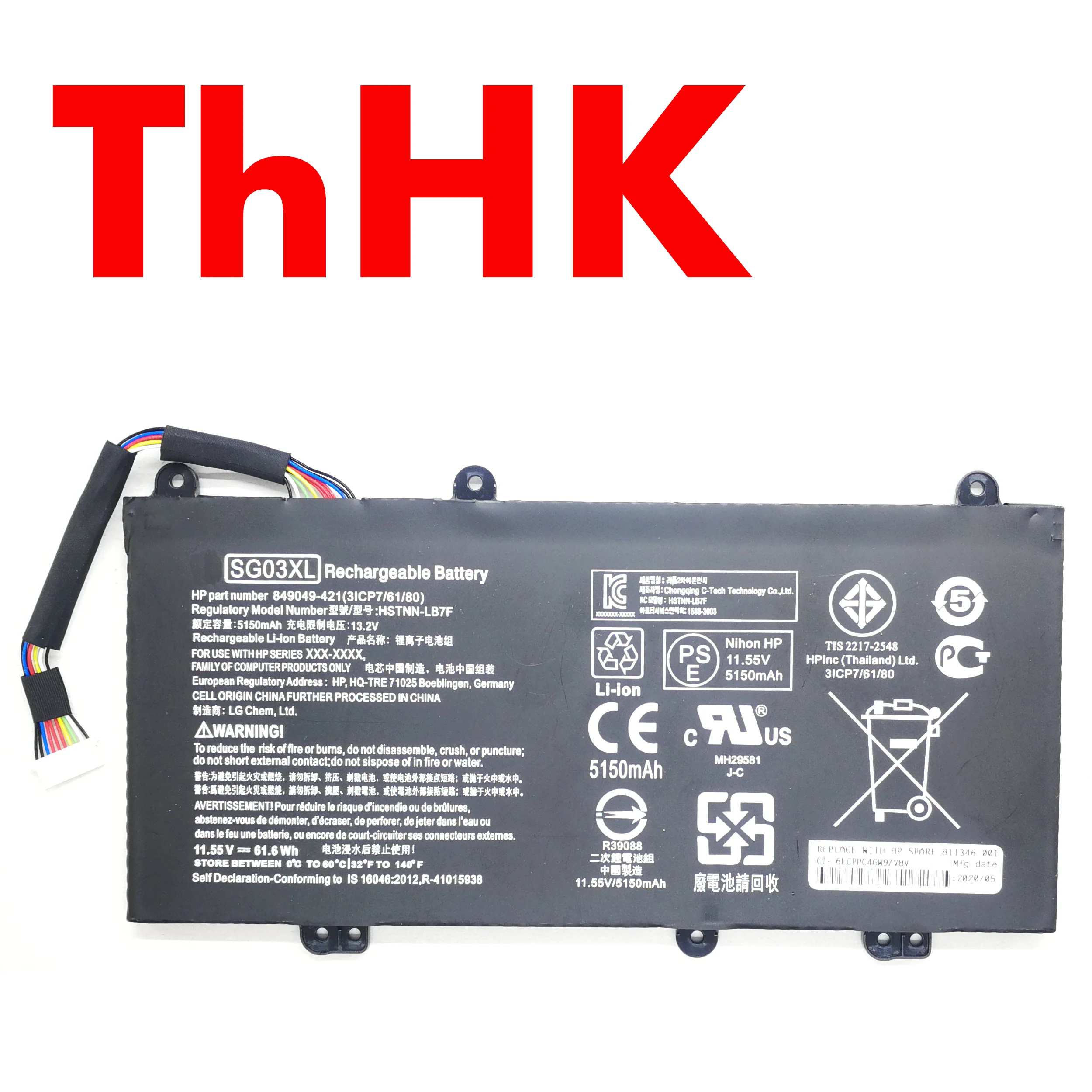 Genuine Original 61.6Wh SG03 SG03XL SGO3XL 849049-421 Laptop Battery For HP Envy M7-U M7-U009DX 17-U011NR 17t-U000 M7-U009DX