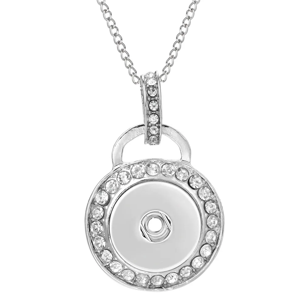 Picture 7: Vintage Round 18mm Metal Xinnver Snap Necklace & Pendant Sterling Jewelry with Bead Chain Statement Woman  DIY Jewelry ZG037