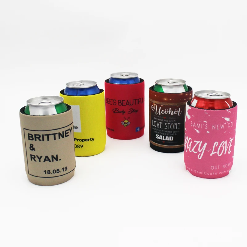 

200 Pieces Custom Logo Neoprene Stubby Coolers Beer Stubby Holder Can Cooler Bag With Base Cheapest Cost Escrow Accept