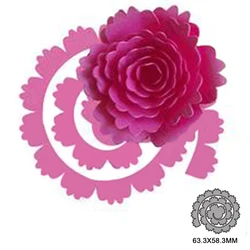 Spiral Flower Metal Cutting Dies for DIY Scrapbooking Album Paper Cards Decorative Crafts Embossing Die Cuts Christmas 2021new