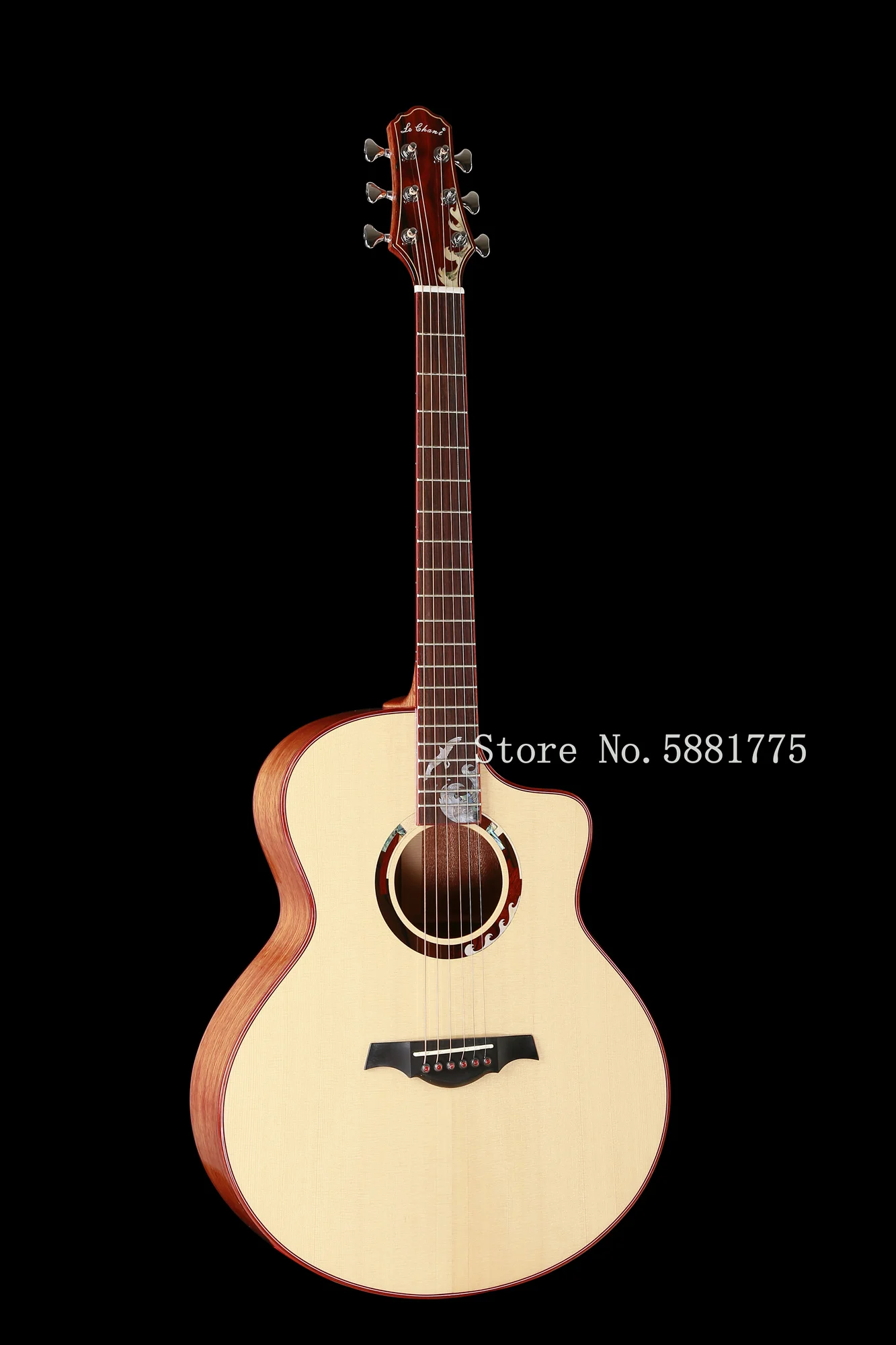 JC12X Le Chant 41 inch acoustic guitar, solid European spruce top, cutaway high quality guitar, guitarra