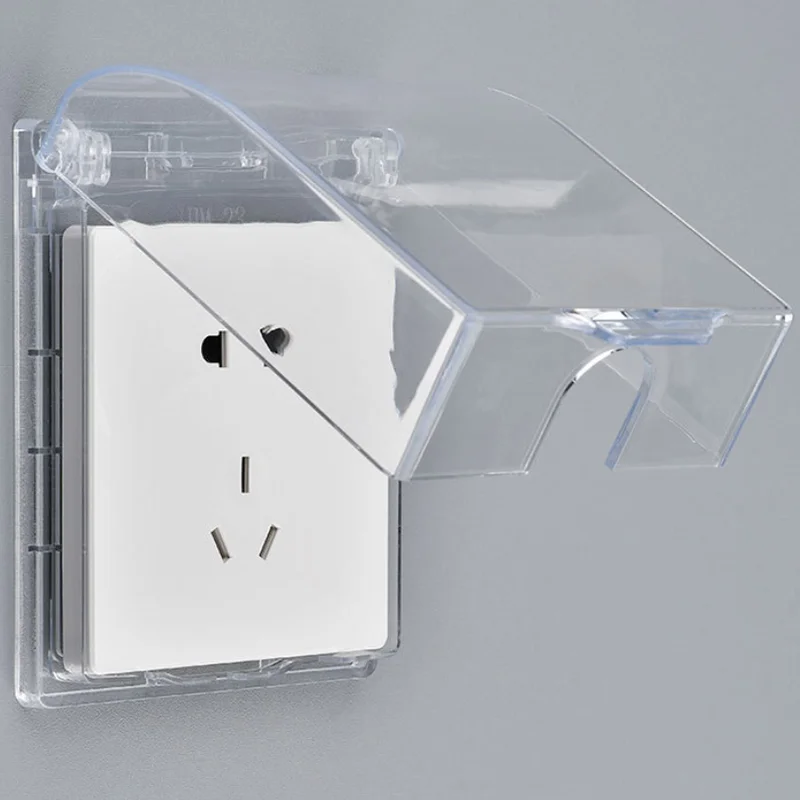 86 Type Socket Switch Protector Electric Plug Cover Universal Wall Socket Waterproof Box Doorbell Board Panel Cover Bathroom