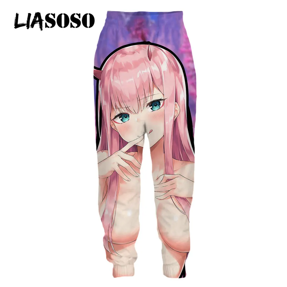 LIASOSO 2021 Hot Anime Men's T-shirt 3D Print Zero Two Casual Harajuku Otaku Streetwear Swearshirt Fashion Women Oversized Kids