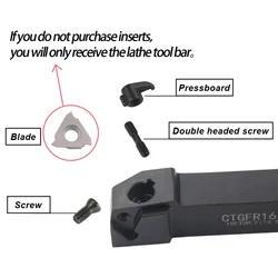 STGFR/L16 STGFR1212/1616/2020/2525 CNC tool turning TGF32R/ L carbide insert external groove cuttingboring bar tool holder