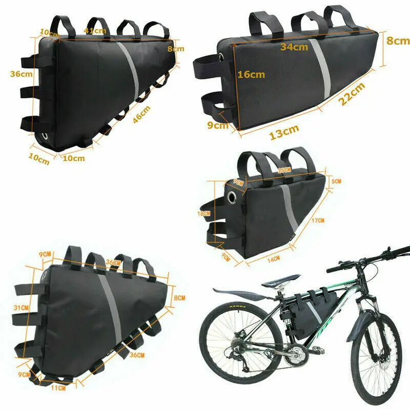 9 Mountain Bike Triangle Tube Frame Bag Hanging Battery Storage 36V 48V Waterproof Bike Bag Storage Cycling Bicycle Bag