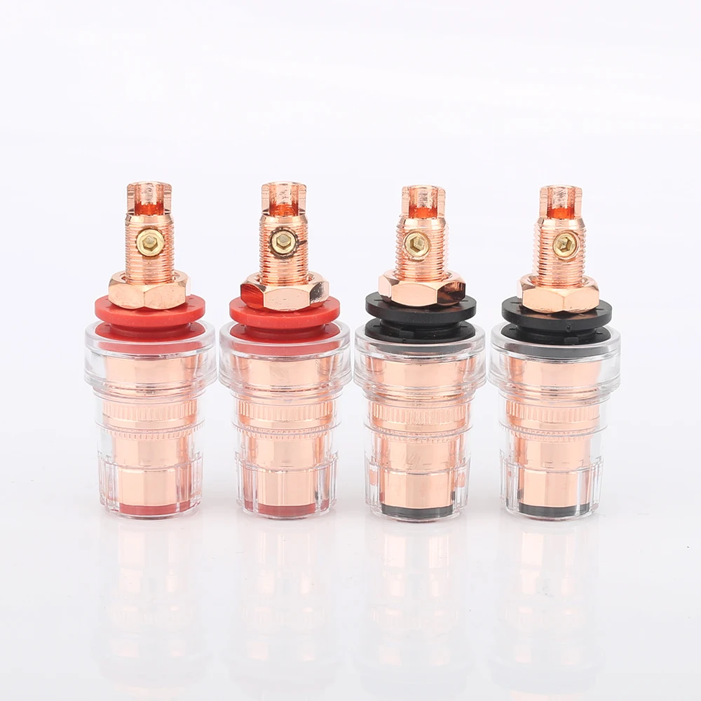 High Quality Audiocrast  99.9998% Purity copper Binding posts speaker connectors Pure Copper Binding post speaker panel