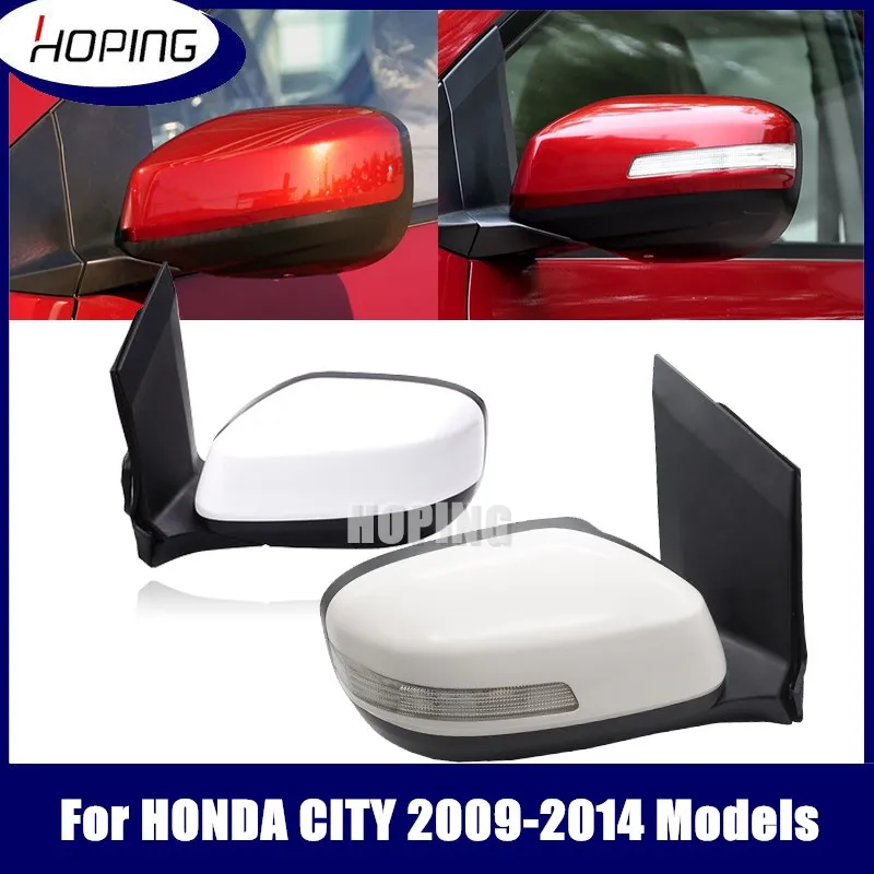 

Hoping Auto Rearview Mirror Assy For HONDA CITY GM2 2009 2010 2011 2012 2013 2014 Outer Side mIrror Assy 5PINS 7PINS Base Color