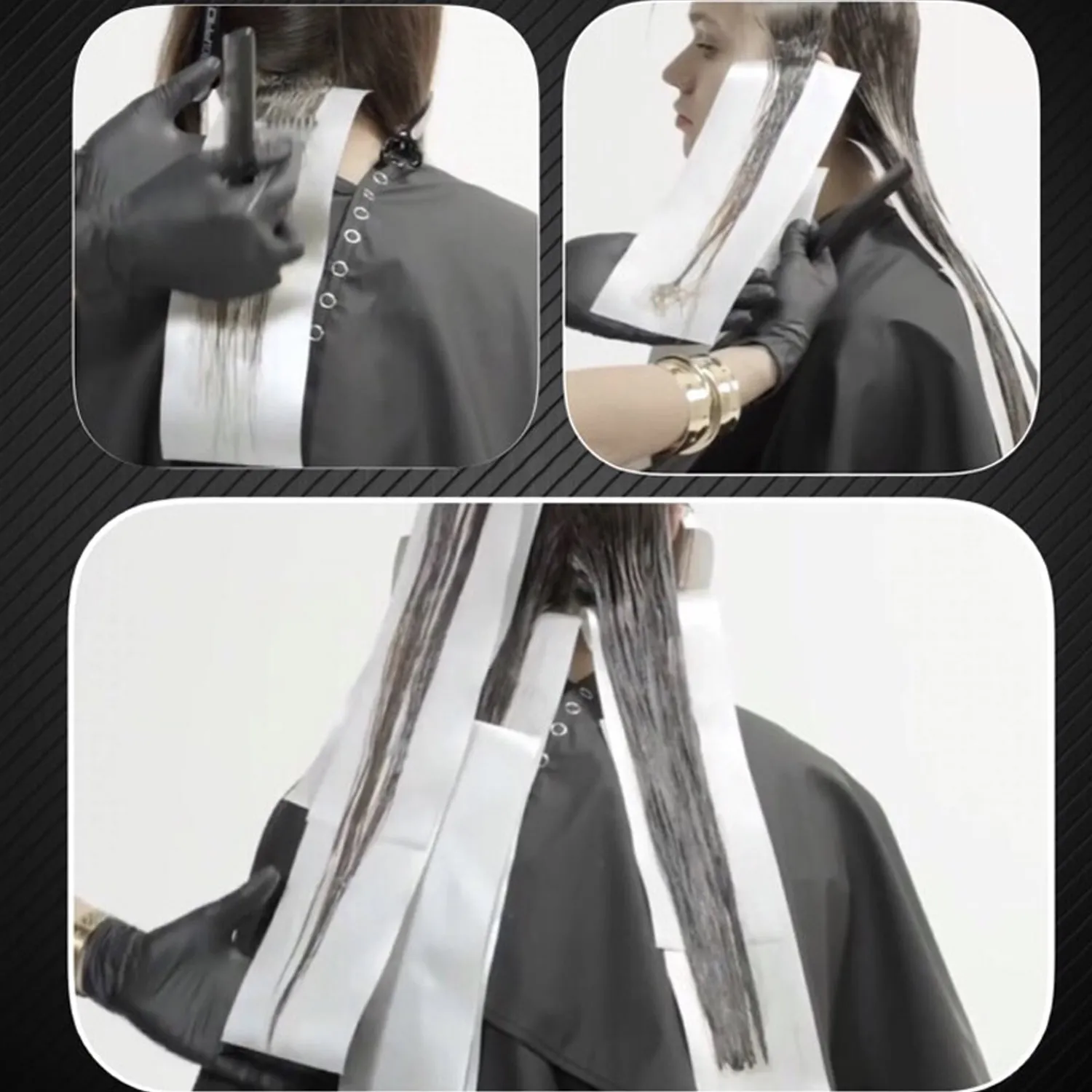 100 Uds papel para teñir el cabello reutilizable resaltar teñido coloración hoja de separación papel de aluminio para mechas peluquería herramienta