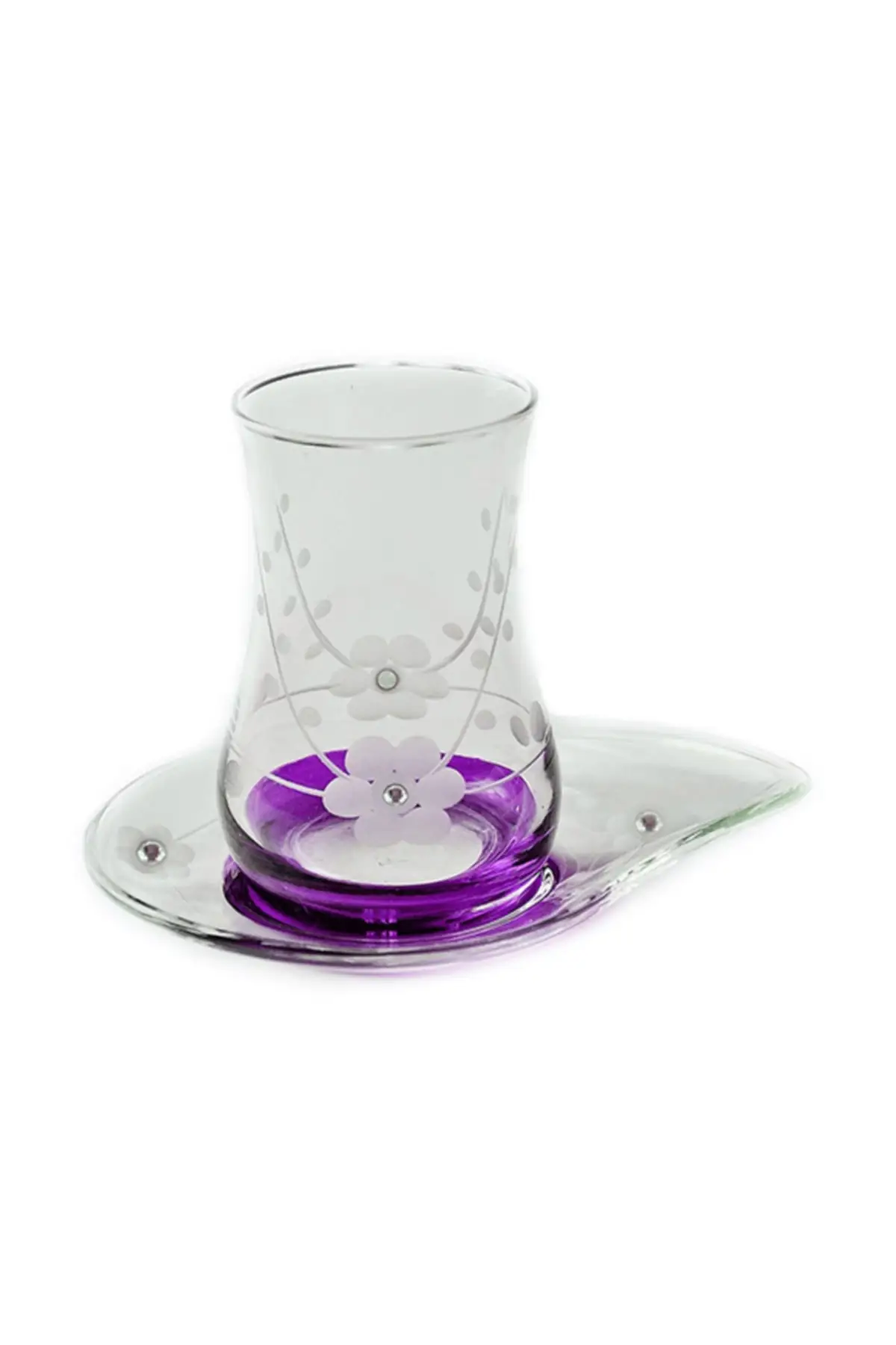 

Tea set of nature (purple stone) Tea set Turkish Tea Cup Glass Cup Glass Cup