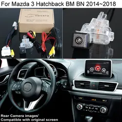 For Mazda 3 Mazda3 Axela Hatchback BM BN 2014 2015 2016 2017 2018 OEM Screen Compatible HD Car Backup Reverse Rear View Camera
