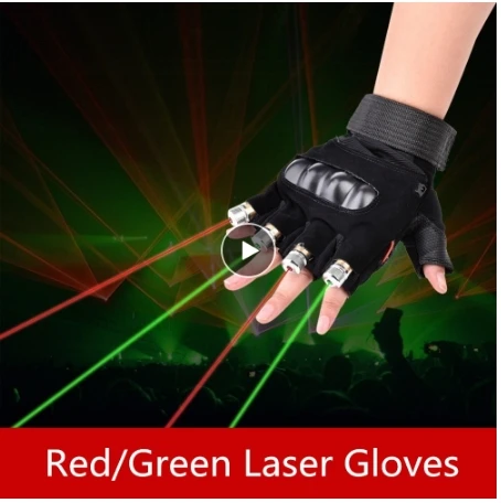 Red Green Laser Gloves Dancing Stage gloves laser Palm Light For DJ Club/Party/Bars Stage performance Personal props