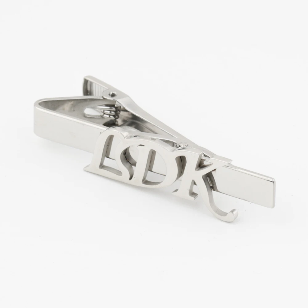 Personalized Custom Name Tie Clip For Men Wedding Customized Stainless Steel Initials Necktie Clamp Father Gifts