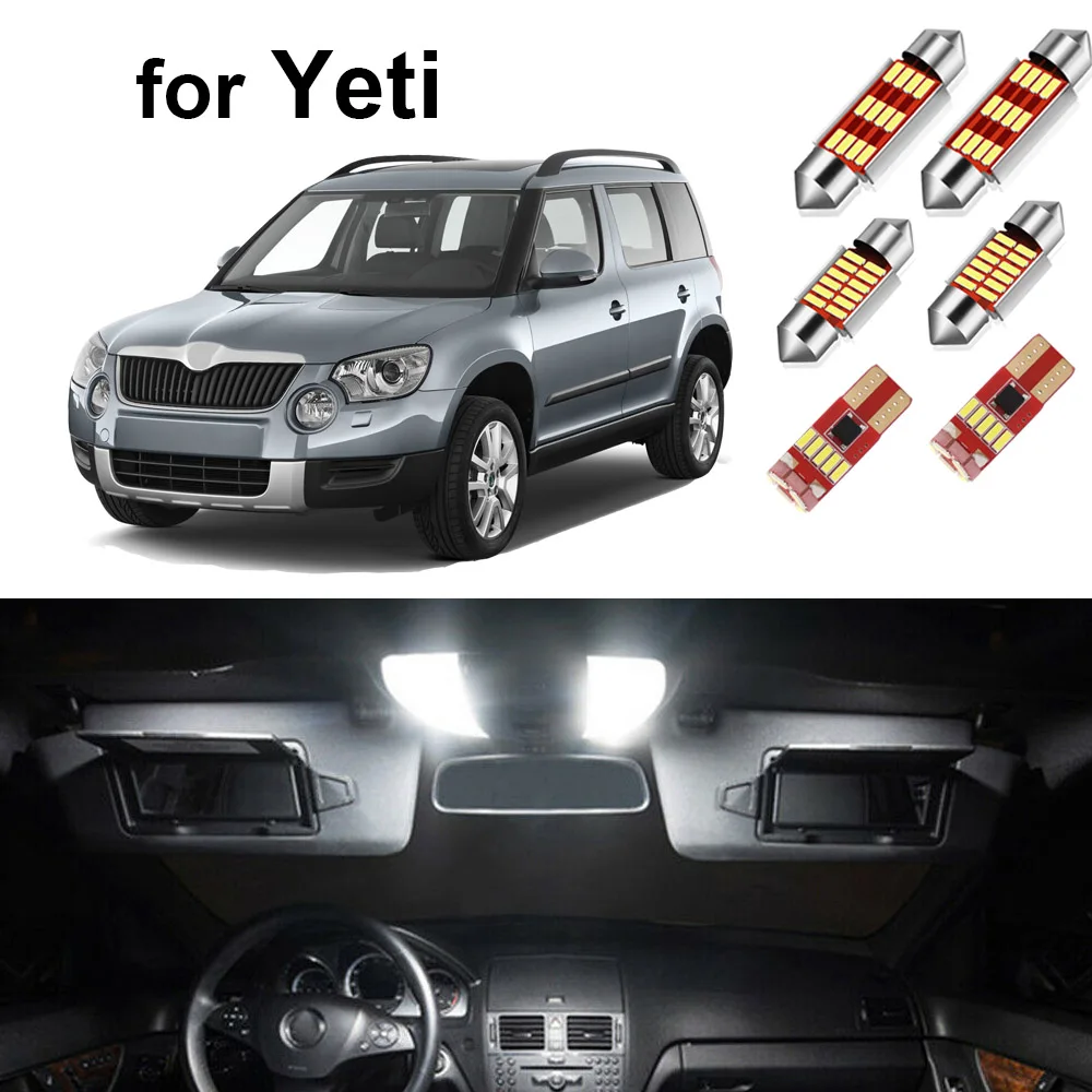 

15Pcs Canbus Car Led Interior Light Kit For Skoda Yeti 5L 2009-2015 2016 2017 Led Bulb Canbus No Error