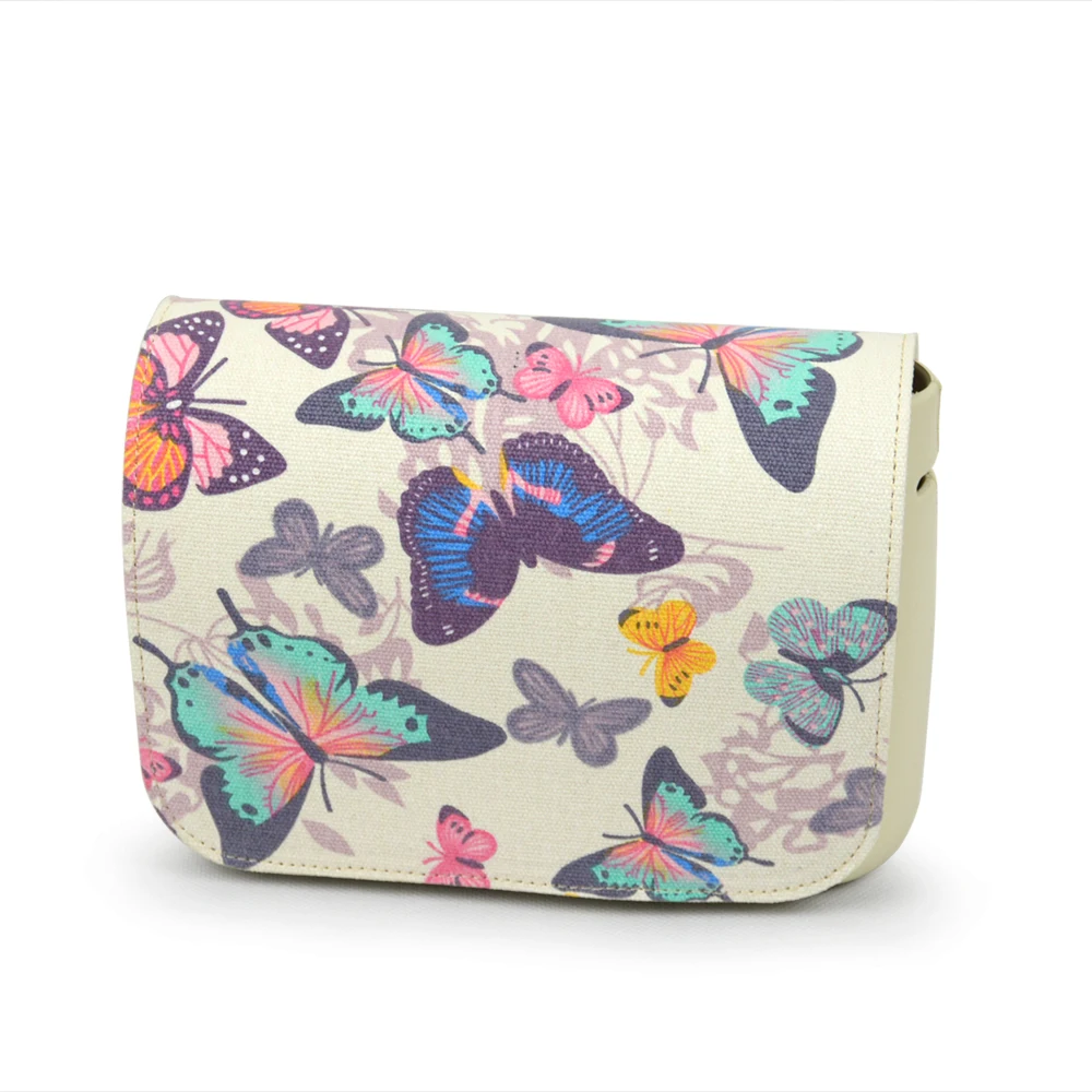 2022 Floral Cartoon Fabric Leather Flap Replacement Cover Lid Clam shell with Magnetic Lock Snap Fastener for Obag O Pocket Bag