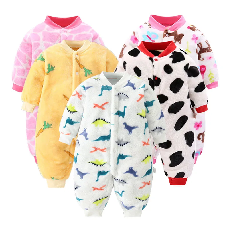 Baby Clothes For Newborn For Spring Winter Infant Jacket For Girls/Boys Baby Jumpsuit Soft Flannel Bebe Romper Baby Girl Clothes