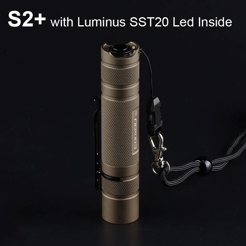 Convoy Torch Flashlight S2 Plus SST20 Led Lanterna 18650 Flash Light Camping Hiking Lighting Desert Tan Linterna Work Latarka