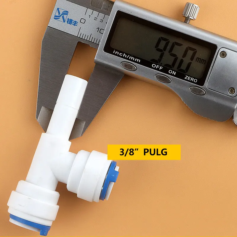 3/8 ''ท่อPE Quick Connect 3/8'' ด้านข้างBolt Teeท่อ3 Way Hard Plug Joint 9.5MM Aquarium ROระบบReverse Osmosis