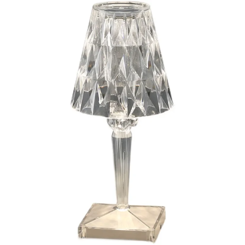 Crystal lamp atmosphere lamp diamond lamp net red charging touch wedding decorative table lamp bedside lamp bedroom