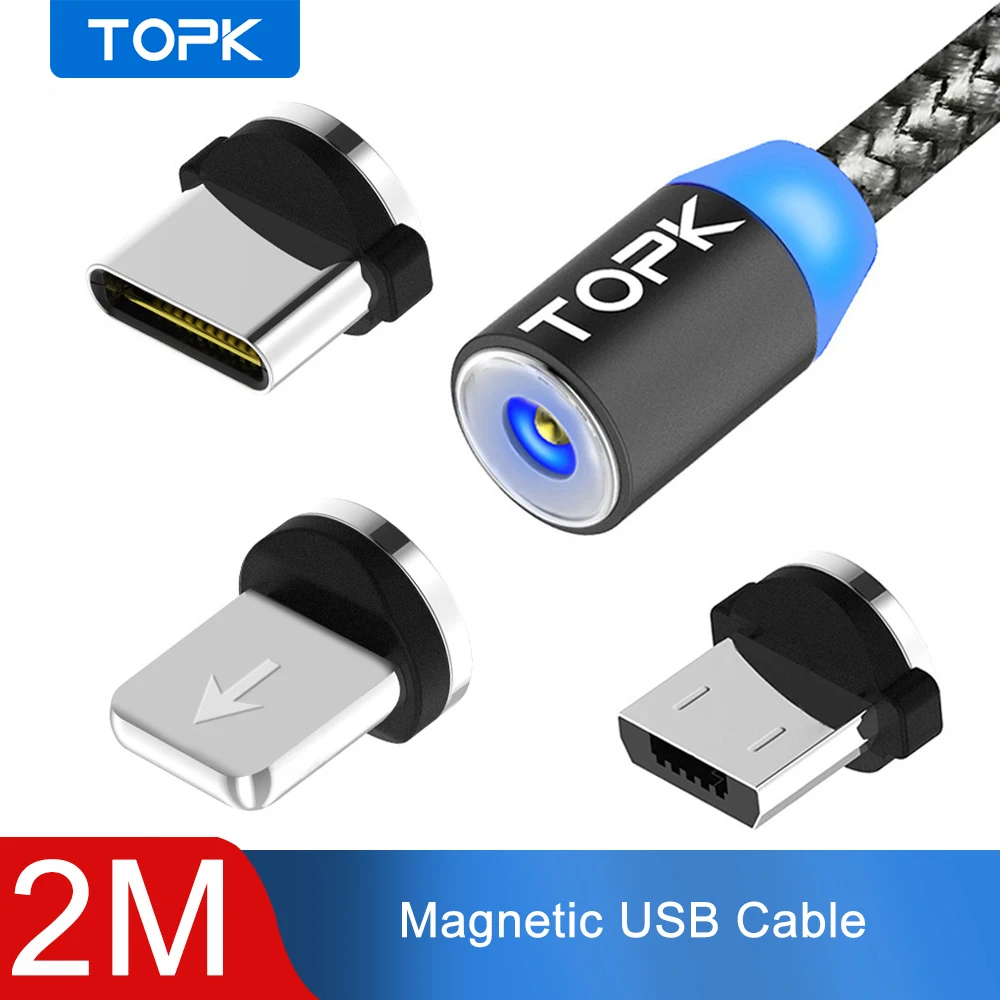 Topk am17 (магнитный, type-c, usb, кабель) купить от 328,00 руб. Аксессуары для мобильных телефонов на 1rub.ru