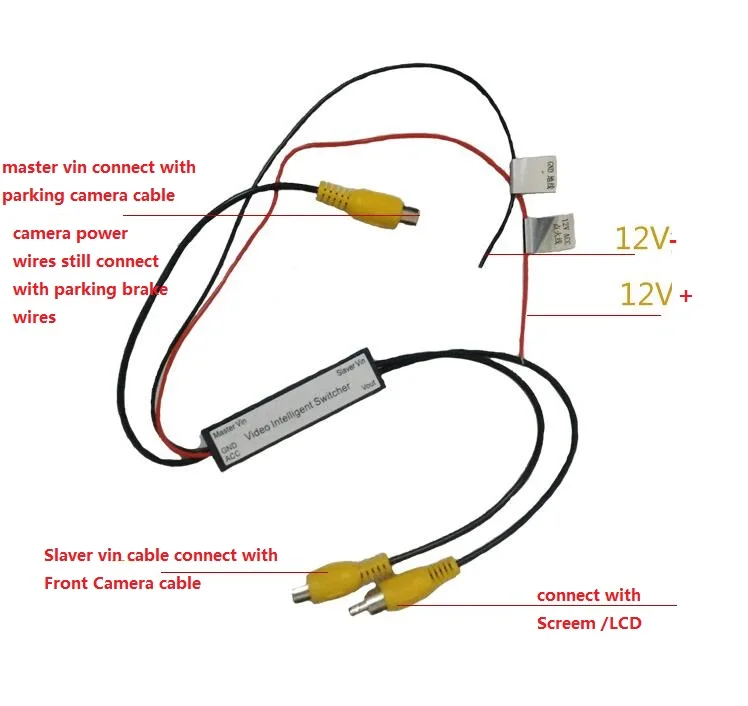 AUTO ELECTRONICS CONNECT WIRES AV 2 TO BE 1 AV IN OR AV OUT AUTO DVR RECORDER GPS WIRES PARKING CAMERA LCD CONNECTOR ADAPTOR