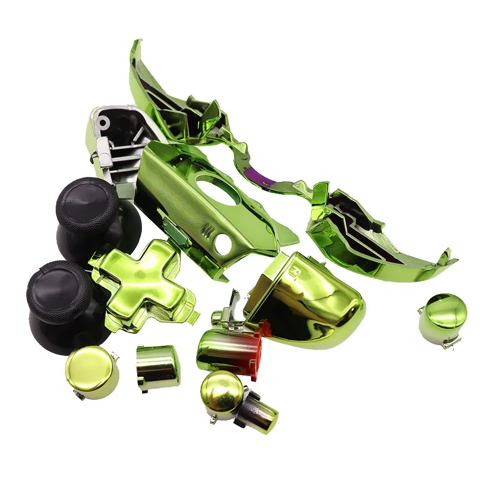 1set Full Button kit Mod D-pad ABXY Trigger LB RB LT RT Thumbstick Parts for Xbox One Controller Chrome Solid