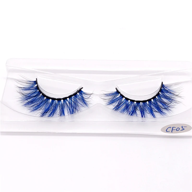 New 9D faux mink color lashes wholesale natural long fluffy individual dramatic colorful false eyelashes Makeup Extension Tools