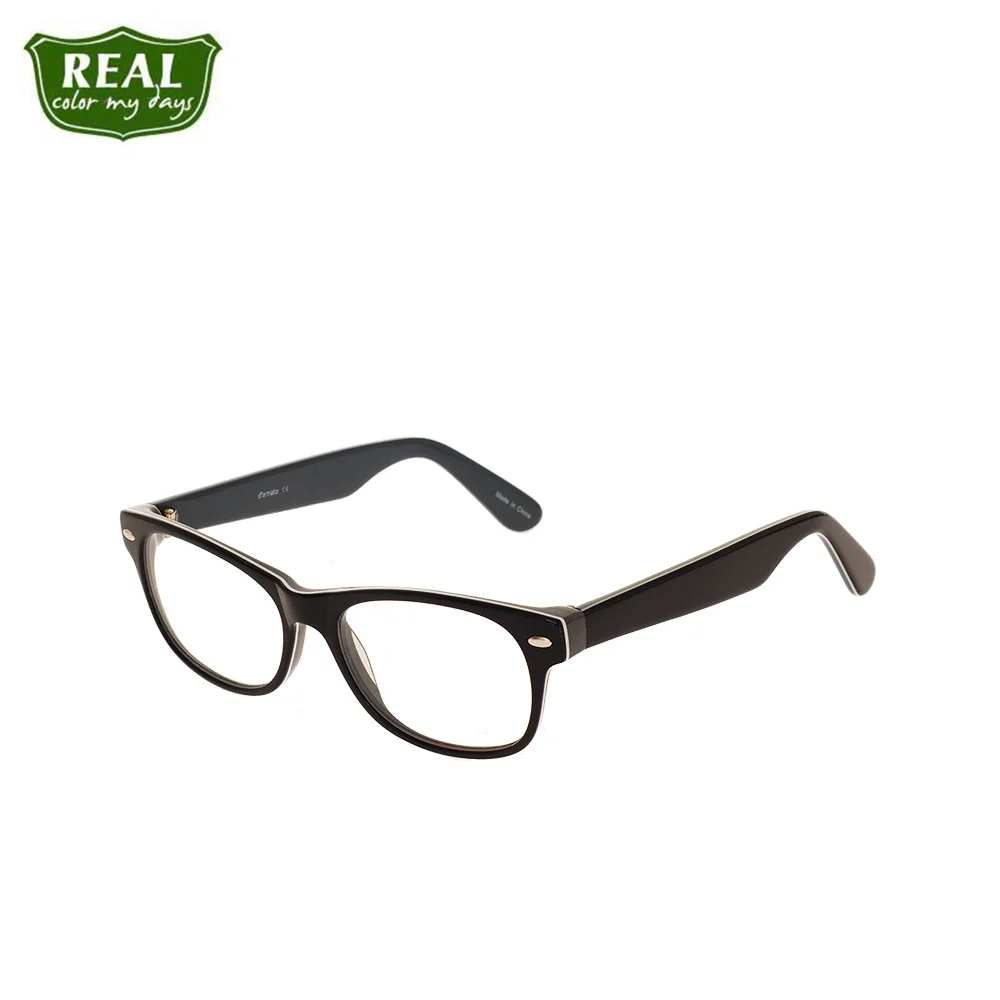 REAL Vintage Contracted Leisure Acetate Student Glasses Frame Students Myopic Glass Prescription Optical Glasses Unisex