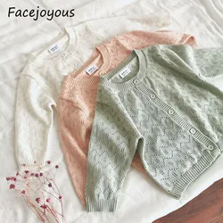 Spring Baby Girl Hollow Knitted Sweater Cardigans Summer Toddler Newborn Long Sleeves Jackets Children Knitted Coat Tops