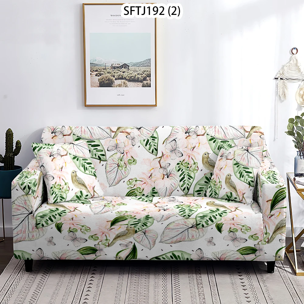 Plant Floral Big Sofa Set Decorating Living Room Sofa Cover Couch Spandex Elasticity Cushion Sofa Garden Sofa Set Modern