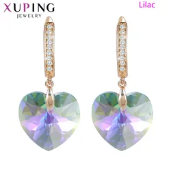 Xuping Jewelry Romantic Heart Shaped Crystal Earring for Girls Mother's Day Exquisite Gift A00605979