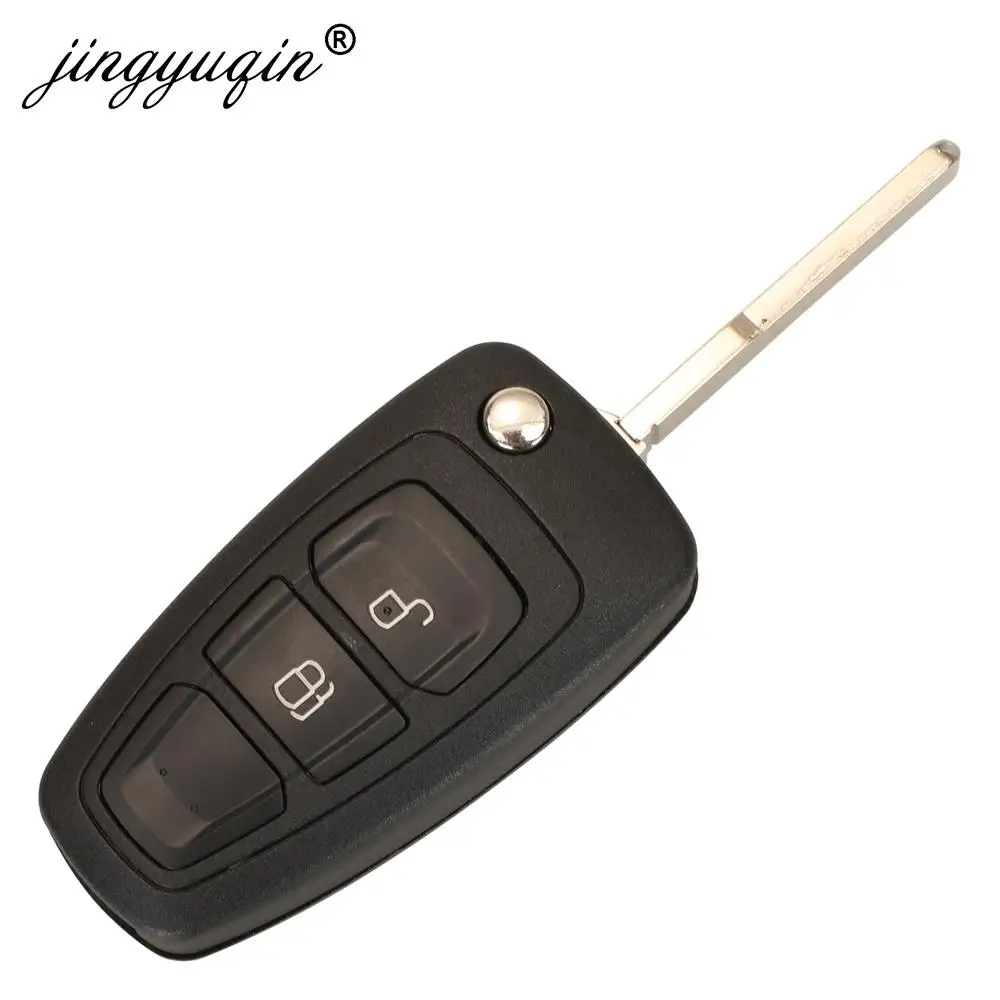 jingyuqin 2BT 434Mhz 4D63 Remote Flip Car Key For Ford Ranger C-Max Focus Grand C-Max Mondeo 5WK50165 5WK50166 5WK50168 5WK50169