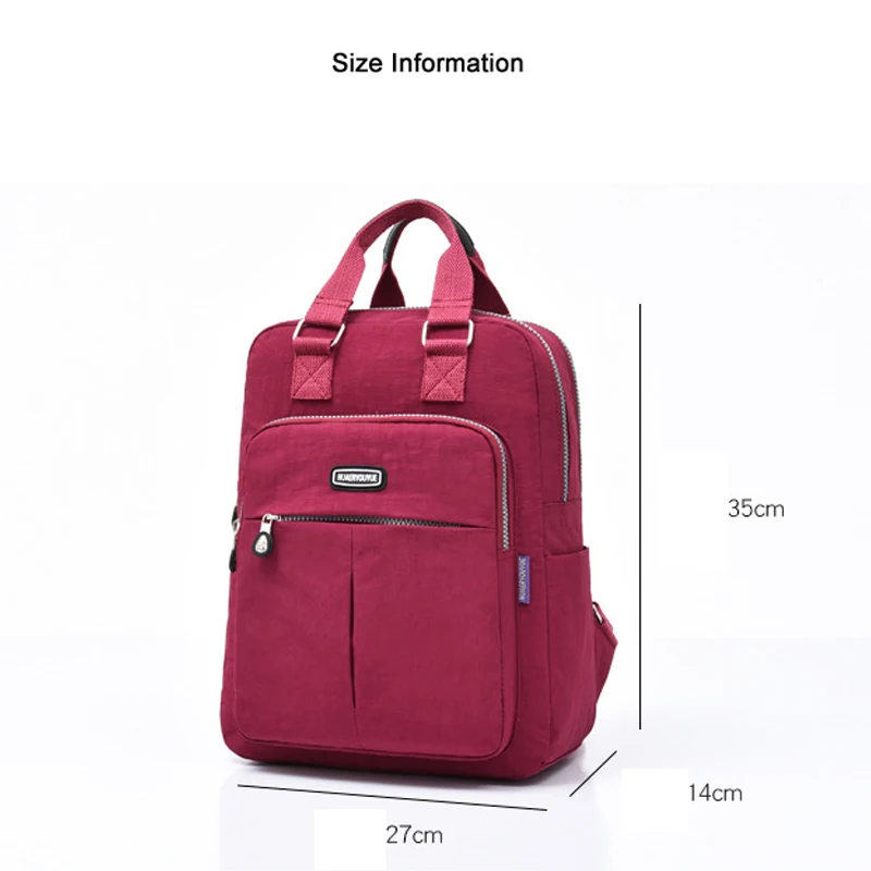 Top-Handle Women Backpack Waterproof Oxford Casual Travel Bag Fashion School Backpack for Teenage Girls 14 inch Laptop Backpack