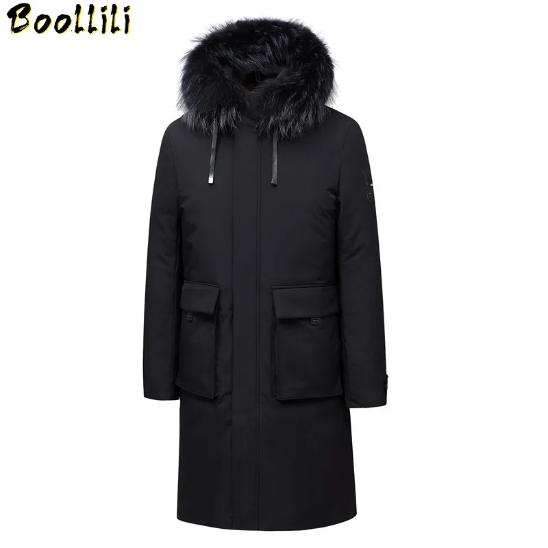 

New Arrival 2023 Brand Men Down Jacket Winter Coat Real Fur Hooded Thicken Warm Male Parkas Joggers Tracksuit Casual Outerwear