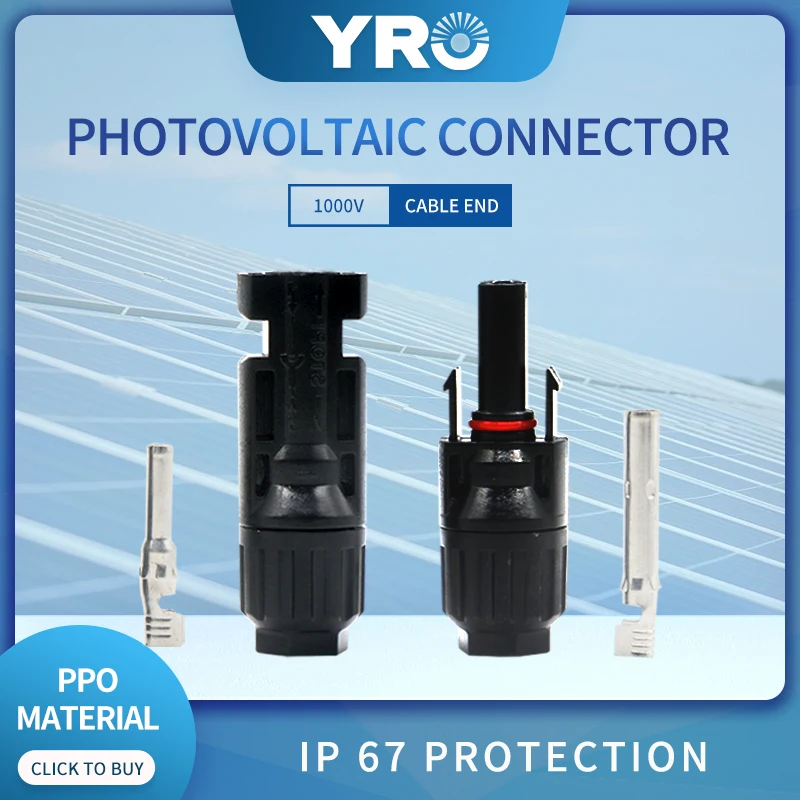 1 Pairs 1000V of Solar Connector Solar Solar Plug Cable Connectors (male and female) for Solar Panels and Photovoltaic Systems