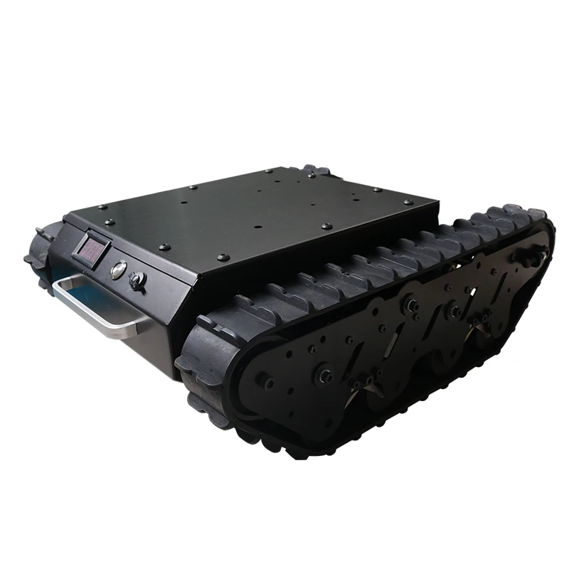 35kg Load Large Metal TS008 Shock Absorbing Robot Tank Chassis Kit Rubber Track High Torque DC Motor Off-Road Obstacle Assembled