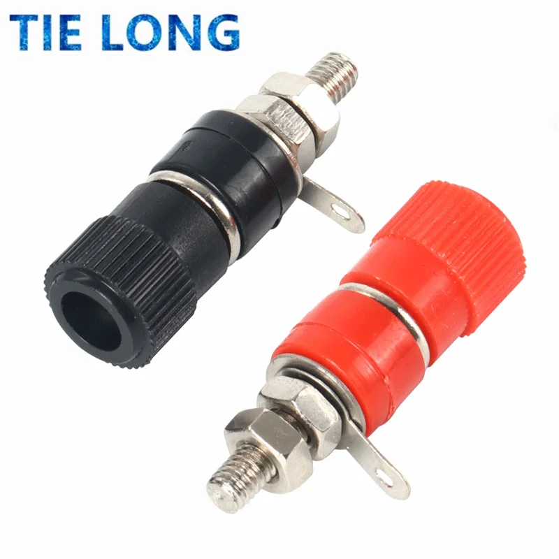 

10PCS Terminal Blocks JS-910B JS-919 4mm Amplifier Terminal Connector Binding Post Banana Plug Jack Mount 5pcs Black + 5pcs red