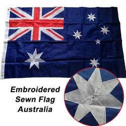 Embroidered Sewn Australia Flag Australian National Flag World Country Flag Banner Oxford Fabric 3x5ft
