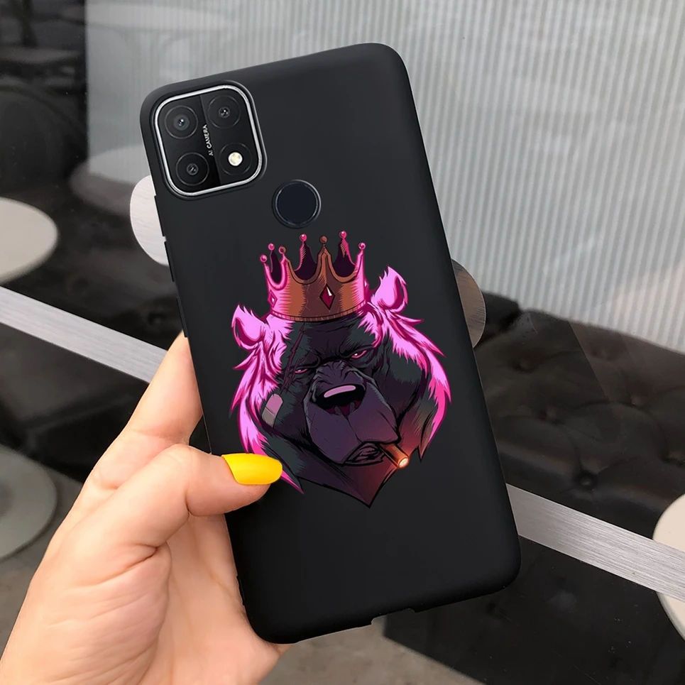 Phone Case For OPPO A15 Black Cool Series Dragon Alien Soft TPU Silicone Cover For Oppo A15 Cases Shockproof Bumper Oppo A 15