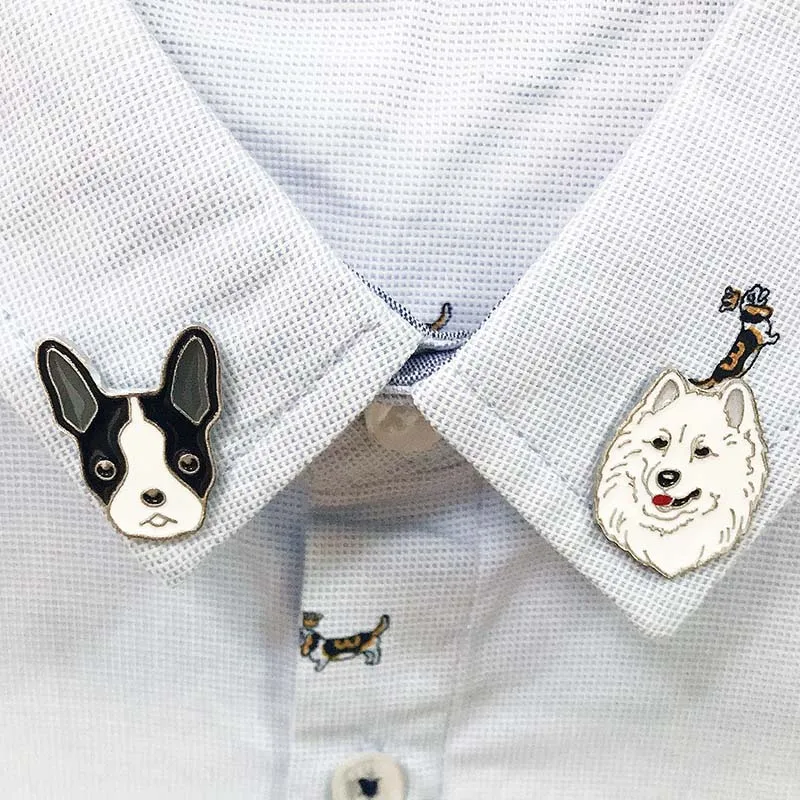 welsh corgi  Brooches for man Animal Pet Dog Brooch Clothes Jewelry bag Pin Fashion Dress Coat Accessories Badge Christmas Gifts