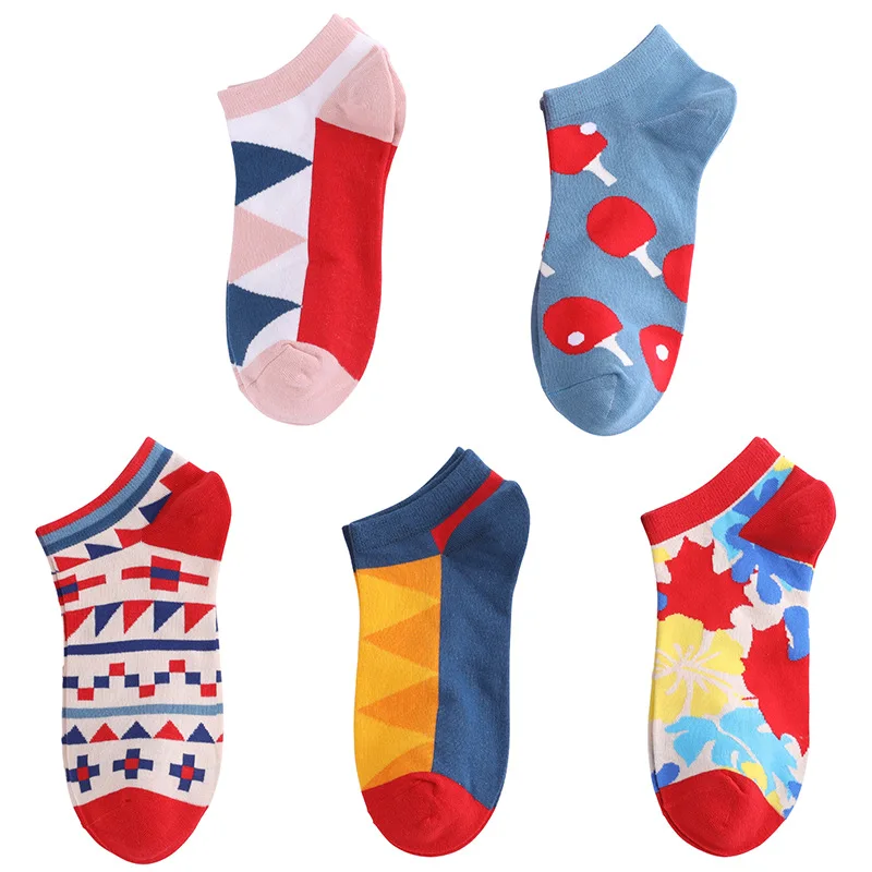 Chaussettes en coton pour hommes, haute qualité, grande taille, respirantes, absorbant la sueur, mode, bouche peu profonde, bateau coloré, 10 paires/lot, nouveau