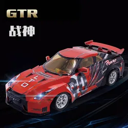 IRON STAR 3D Metal Puzzle Racing Car 1:28 Red GTR 1:43 blue GTR DIY 3D Laser Cut Model Puzzle Toys for Children Gifts Adult